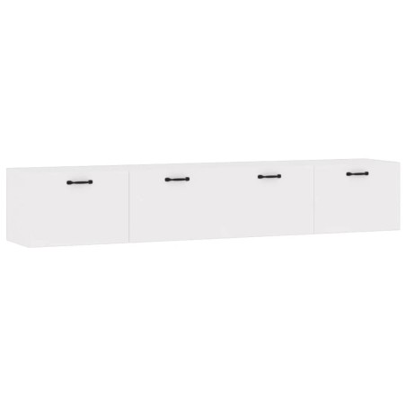 vidaXL Armarios de pared 2 uds contrachapada blanco 100x36,5x35 cm