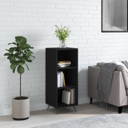 vidaXL Estantería madera de ingeniería negro 34,5x32,5x90 cm