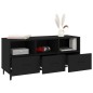 vidaXL Mueble de TV madera contrachapada negro 102x35x50 cm