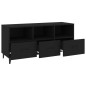vidaXL Mueble de TV madera contrachapada negro 102x35x50 cm