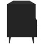 vidaXL Mueble de TV madera contrachapada negro 102x35x50 cm