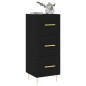 vidaXL Aparador de madera contrachapada negro 34,5x34x90 cm vidaXL Aparador de madera contrachapada negro 34,5x34x90 cm