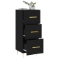 vidaXL Aparador de madera contrachapada negro 34,5x34x90 cm vidaXL Aparador de madera contrachapada negro 34,5x34x90 cm