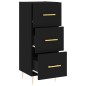 vidaXL Aparador de madera contrachapada negro 34,5x34x90 cm vidaXL Aparador de madera contrachapada negro 34,5x34x90 cm