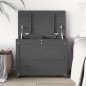 vidaXL Caja de almacenaje madera maciza de pino gris 60x32x45,5 cm vidaXL Caja de almacenaje madera maciza de pino gris 60x32x45,5 cm