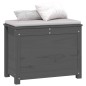 vidaXL Caja de almacenaje madera maciza de pino gris 60x32x45,5 cm vidaXL Caja de almacenaje madera maciza de pino gris 60x32x45,5 cm