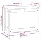 vidaXL Caja de almacenaje madera maciza de pino gris 60x32x45,5 cm vidaXL Caja de almacenaje madera maciza de pino gris 60x32x45,5 cm