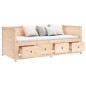 vidaXL Sofá cama de madera maciza de pino 100x200 cm vidaXL Sofá cama de madera maciza de pino 100x200 cm