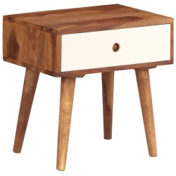 vidaXL Mesita de noche de madera maciza de sheesham 45x30x45 cm