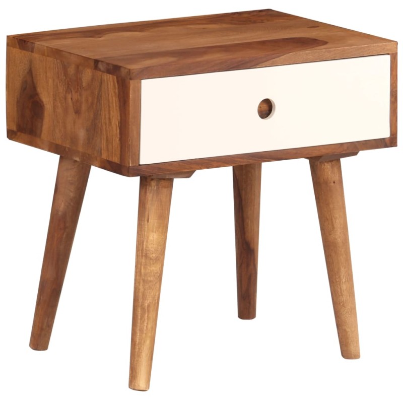 vidaXL Mesita de noche de madera maciza de sheesham 45x30x45 cm vidaXL Mesita de noche de madera maciza de sheesham 45x30x45 cm