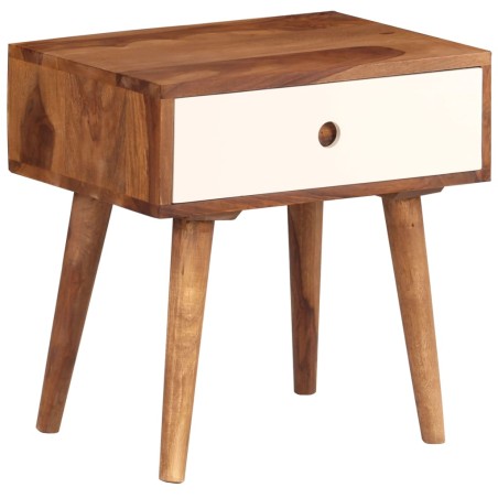 vidaXL Mesita de noche de madera maciza de sheesham 45x30x45 cm