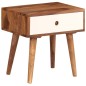 vidaXL Mesita de noche de madera maciza de sheesham 45x30x45 cm vidaXL Mesita de noche de madera maciza de sheesham 45x30x45 cm