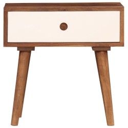 vidaXL Mesita de noche de madera maciza de sheesham 45x30x45 cm