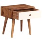 vidaXL Mesita de noche de madera maciza de sheesham 45x30x45 cm vidaXL Mesita de noche de madera maciza de sheesham 45x30x45 cm