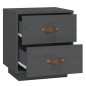 vidaXL Mesita de noche madera maciza de pino gris 40x34x45 cm vidaXL Mesita de noche madera maciza de pino gris 40x34x45 cm