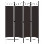 vidaXL Biombo divisor de 4 paneles marrón 160x180 cm vidaXL Biombo divisor de 4 paneles marrón 160x180 cm