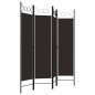 vidaXL Biombo divisor de 4 paneles marrón 160x180 cm vidaXL Biombo divisor de 4 paneles marrón 160x180 cm