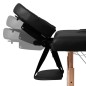 vidaXL Camilla de masaje plegable 2 zonas estructura de madera negra vidaXL Camilla de masaje plegable 2 zonas estructura de madera negra
