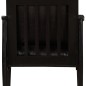 vidaXL Sillón de cuero auténtico negro con madera de acacia vidaXL Sillón de cuero auténtico negro con madera de acacia