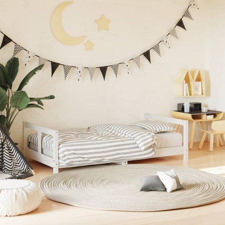 vidaXL Estructura de cama para niños madera de pino blanco 80x160 cm