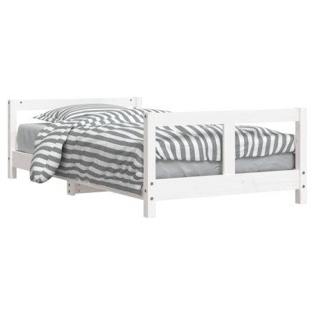 vidaXL Estructura de cama para niños madera de pino blanco 80x160 cm