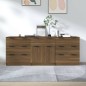 vidaXL Aparador de 3 piezas madera contrachapada roble marrón vidaXL Aparador de 3 piezas madera contrachapada roble marrón