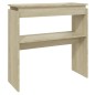 vidaXL Mesa consola madera contrachapada roble Sonoma 80x30x80 cm