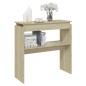 vidaXL Mesa consola madera contrachapada roble Sonoma 80x30x80 cm