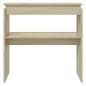 vidaXL Mesa consola madera contrachapada roble Sonoma 80x30x80 cm