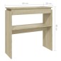 vidaXL Mesa consola madera contrachapada roble Sonoma 80x30x80 cm