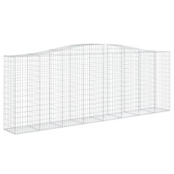 vidaXL Cesta gaviones forma arco hierro galvanizado 400x50x140/160 cm