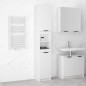 vidaXL Armario de baño contrachapada blanco brillo 32x34x188,5cm vidaXL Armario de baño contrachapada blanco brillo 32x34x188,5cm