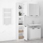 vidaXL Armario de baño contrachapada blanco brillo 32x34x188,5cm vidaXL Armario de baño contrachapada blanco brillo 32x34x188,5cm