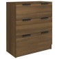 vidaXL Aparador de 3 piezas madera contrachapada roble marrón vidaXL Aparador de 3 piezas madera contrachapada roble marrón