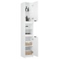 vidaXL Armario de baño contrachapada blanco brillo 32x34x188,5cm vidaXL Armario de baño contrachapada blanco brillo 32x34x188,5cm