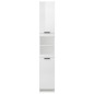 vidaXL Armario de baño contrachapada blanco brillo 32x34x188,5cm vidaXL Armario de baño contrachapada blanco brillo 32x34x188,5cm