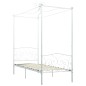 vidaXL Estructura de cama con dosel metal blanco 90x200 cm vidaXL Estructura de cama con dosel metal blanco 90x200 cm