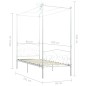 vidaXL Estructura de cama con dosel metal blanco 90x200 cm vidaXL Estructura de cama con dosel metal blanco 90x200 cm