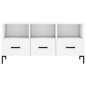 vidaXL Mueble de TV madera de ingeniería blanco 102x36x50 cm vidaXL Mueble de TV madera de ingeniería blanco 102x36x50 cm
