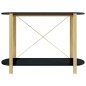 vidaXL Mesa consola de madera contrachapada negro 110x38x75 cm vidaXL Mesa consola de madera contrachapada negro 110x38x75 cm