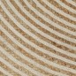 vidaXL Alfombra de yute tejida a mano diseño espiral blanco 150 cm