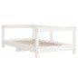 vidaXL Estructura de cama para niños madera de pino blanco 70x140 cm vidaXL Estructura de cama para niños madera de pino blanco 70x140 cm