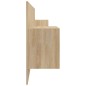 vidaXL Cabecero de cama con mesitas madera contrachapada roble Sonoma