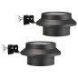 HI Set de luces LED solares para canalones 2 uds negro 