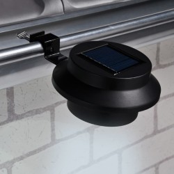HI Set de luces LED solares para canalones 2 uds negro 
