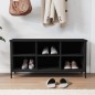 vidaXL Mueble zapatero madera contrachapada negro 100x35x50 cm vidaXL Mueble zapatero madera contrachapada negro 100x35x50 cm
