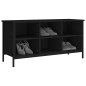 vidaXL Mueble zapatero madera contrachapada negro 100x35x50 cm vidaXL Mueble zapatero madera contrachapada negro 100x35x50 cm
