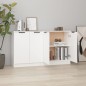 vidaXL Aparadores 2 uds madera contrachapada blanco 60x30x70 cm vidaXL Aparadores 2 uds madera contrachapada blanco 60x30x70 cm