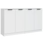 vidaXL Aparadores 2 uds madera contrachapada blanco 60x30x70 cm vidaXL Aparadores 2 uds madera contrachapada blanco 60x30x70 cm