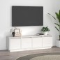 vidaXL Mueble de TV madera maciza de pino blanco 156x37x45 cm vidaXL Mueble de TV madera maciza de pino blanco 156x37x45 cm